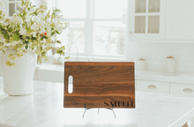Load image into Gallery viewer, THNKS - Personalized Engraved Large Walnut Chopping Board with Cutout Handle