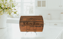 Load image into Gallery viewer, THNKS - Welcome Home Large Modern Walnut Cutting Board with Juice Groove