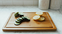 Load image into Gallery viewer, Prosperity Lending - Large Modern Bamboo Cutting Board with Juice Groove