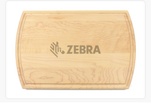 Load image into Gallery viewer, THNKS - Zebra Engraved Large Modern Maple Cutting Board with Juice Groove
